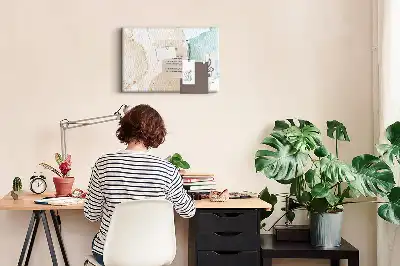 Watercolor Splashes Printed Cork Board