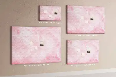 Printed Cork Memo Board with Feathers Abstraction Design