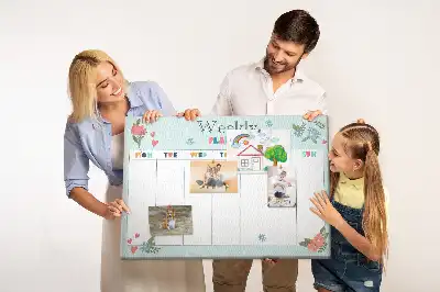 Weekly planner cork memo board