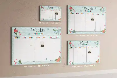 Weekly planner cork memo board