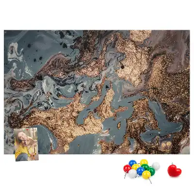 Decorative Marble Printed Cork Board