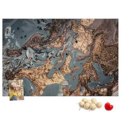 Decorative Marble Printed Cork Board