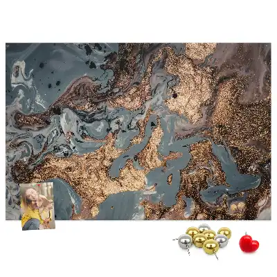 Decorative Marble Printed Cork Board