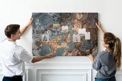 Decorative Marble Printed Cork Board