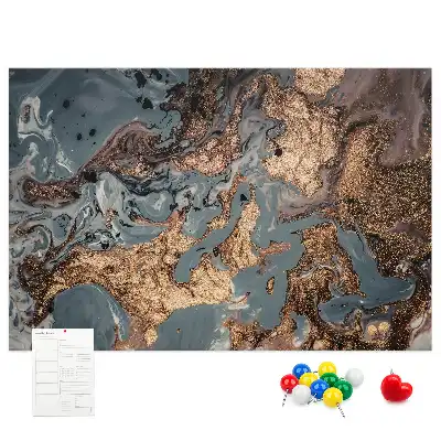 Decorative Marble Printed Cork Board