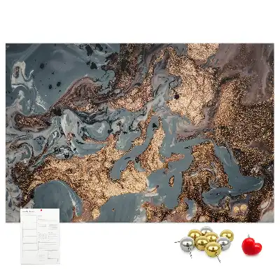 Decorative Marble Printed Cork Board