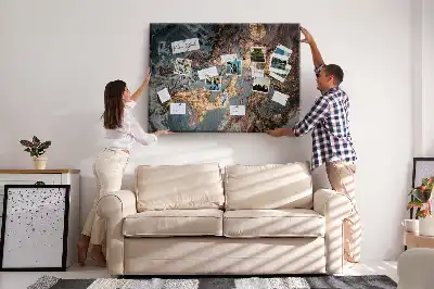 Decorative Marble Printed Cork Board