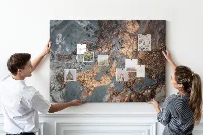 Decorative Marble Printed Cork Board