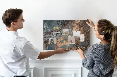 Decorative Marble Printed Cork Board