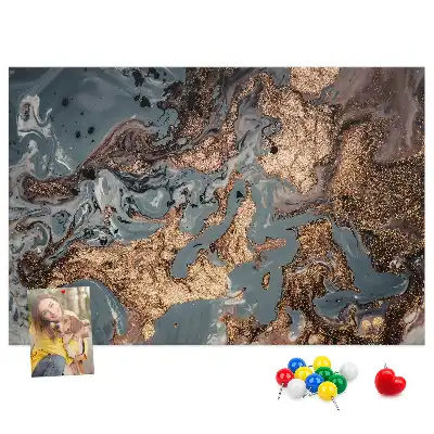 Decorative Marble Printed Cork Board
