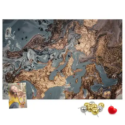 Decorative Marble Printed Cork Board