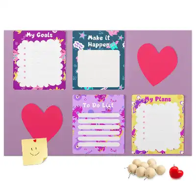 Cork memo board Monster notes