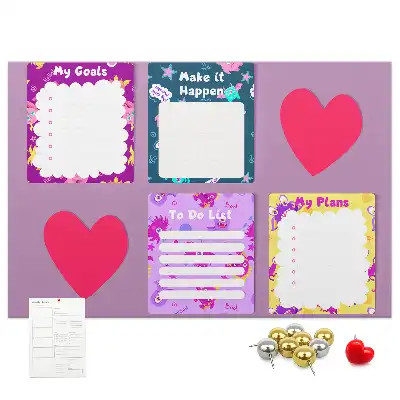 Cork memo board Monster notes