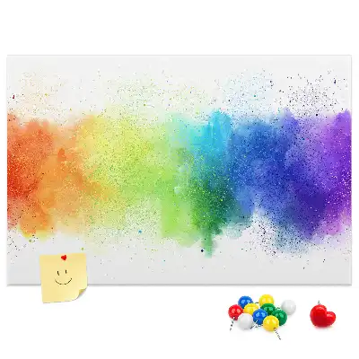 Printed Abstract Rainbow Cork Board