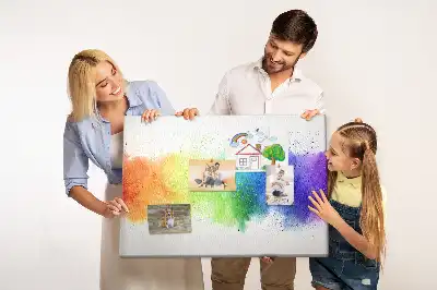 Printed Abstract Rainbow Cork Board