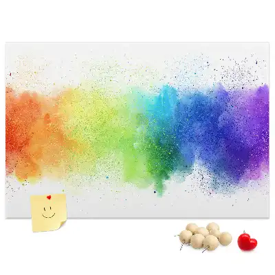 Printed Abstract Rainbow Cork Board