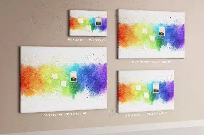 Printed Abstract Rainbow Cork Board