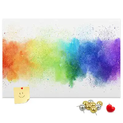 Printed Abstract Rainbow Cork Board