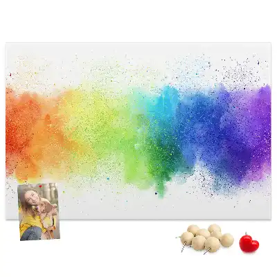 Printed Abstract Rainbow Cork Board
