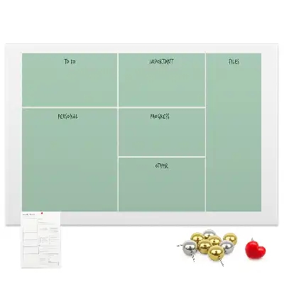 Printed Cork Memo Board Office organizer