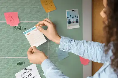 Printed Cork Memo Board Office organizer