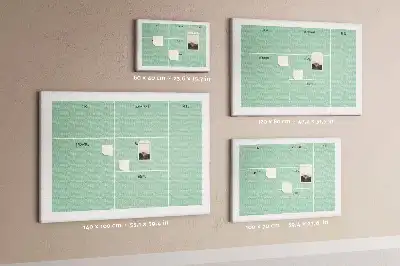 Printed Cork Memo Board Office organizer