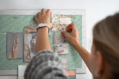 Printed Cork Memo Board Office organizer