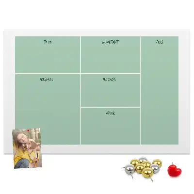 Printed Cork Memo Board Office organizer