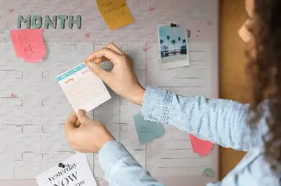 Printed Cork Monthly Planner Memo Board for Kids