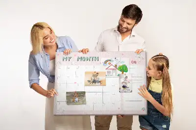 Printed Cork Monthly Planner Memo Board for Kids