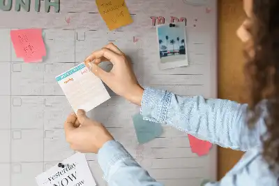 Printed Cork Monthly Planner Memo Board for Kids