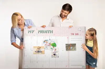 Printed Cork Monthly Planner Memo Board for Kids