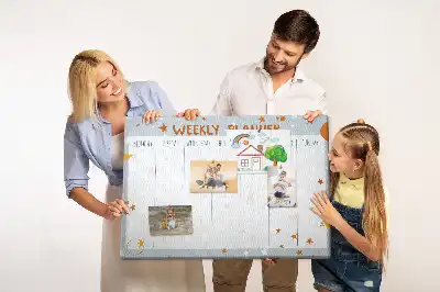 Printed Cork Weekly Planner Memo Board