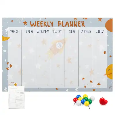 Printed Cork Weekly Planner Memo Board