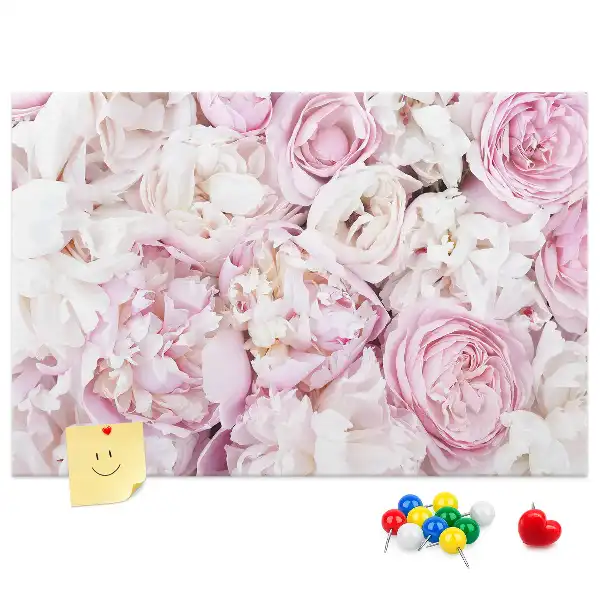 Decorative flower cork memo board