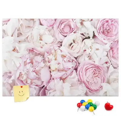 Cork memo board Decorative flowers
