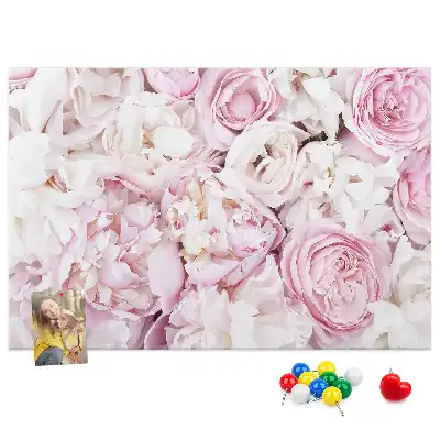 Decorative flower cork memo board
