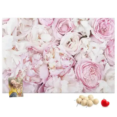 Decorative flower cork memo board