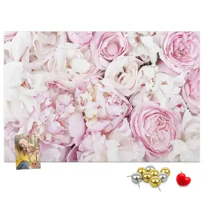 Decorative flower cork memo board