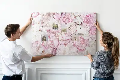 Decorative flower cork memo board