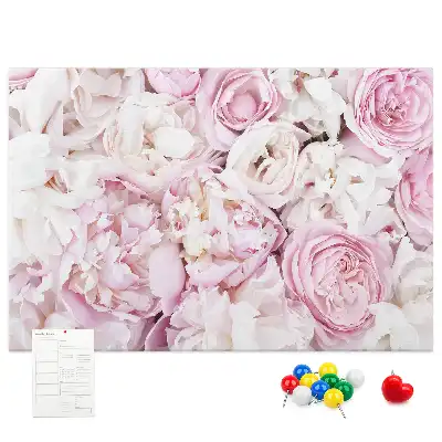 Decorative flower cork memo board