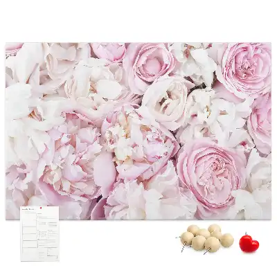 Decorative flower cork memo board