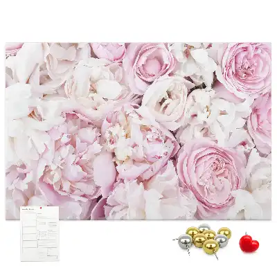 Decorative flower cork memo board