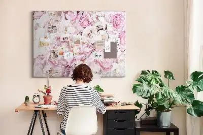 Decorative flower cork memo board