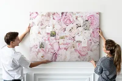 Decorative flower cork memo board