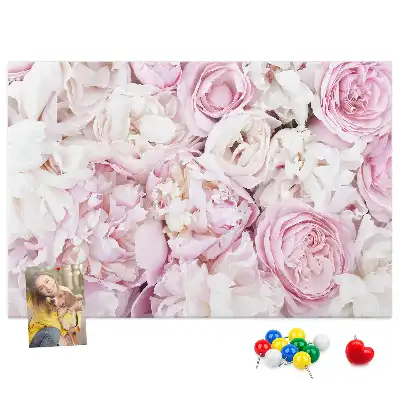 Decorative flower cork memo board