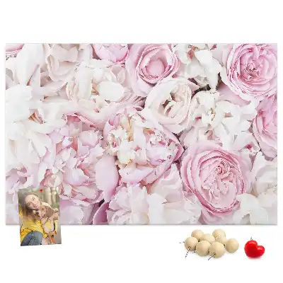 Decorative flower cork memo board