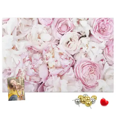 Decorative flower cork memo board