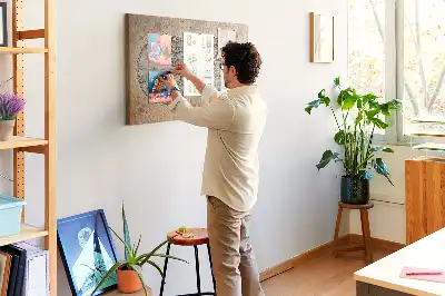 Printed Cork Board World globe map