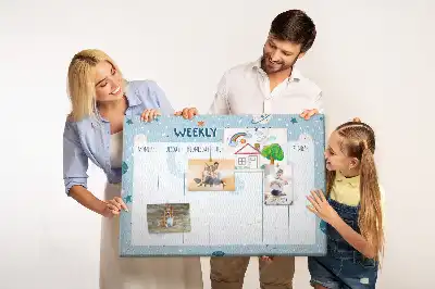 Printed Cork Weekly Space Memo Board Planner